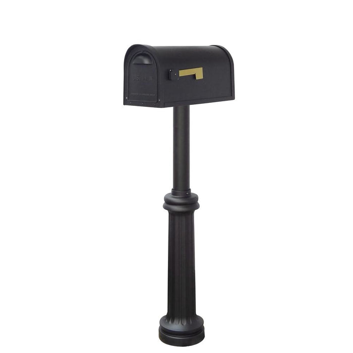 Special Lite Products || Classic Curbside Mailbox with Locking Insert and Bradford Mailbox Post