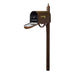 Special Lite Products || Classic Curbside Mailbox with Locking Insert and Richland Mailbox Post