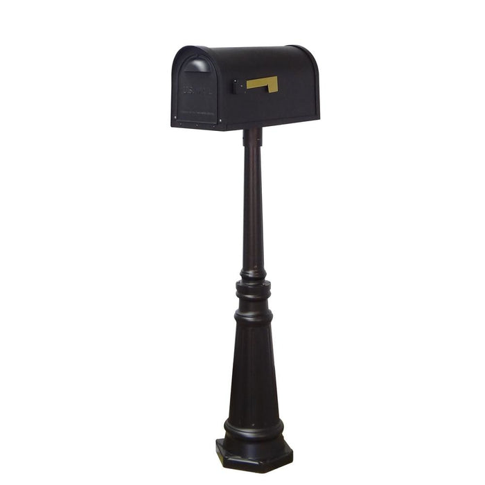 Special Lite Products || Classic Curbside Mailbox with Locking Insert and Tacoma Mailbox Post with Direct Burial Kit