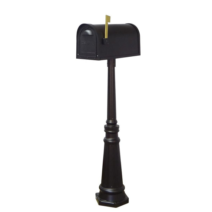 Special Lite Products || Classic Curbside Mailbox with Locking Insert and Tacoma Mailbox Post with Direct Burial Kit