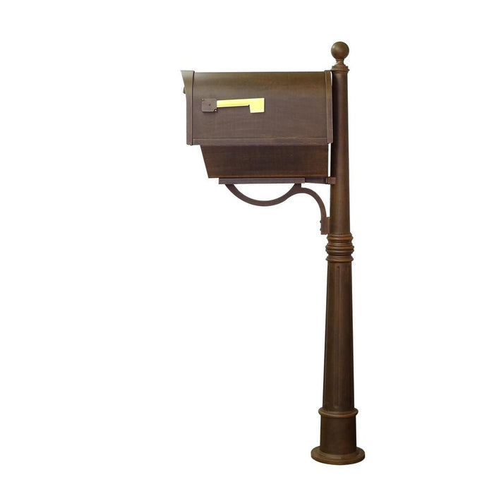 Special Lite Products || Classic Curbside Mailbox with Newspaper Tube and Ashland Mailbox Post