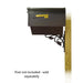 Special Lite Products || Classic Curbside Mailbox with Newspaper tube and Floral front single mailbox mounting bracket