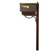 Special Lite Products || Classic Curbside Mailbox with Newspaper Tube and Richland Mailbox Post