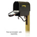 Special Lite Products || Classic Curbside Mailbox with Newspaper tube and Sorrento front single mailbox mounting bracket