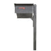 Special Lite Products || Classic Curbside Mailbox with Newspaper Tube and Wellington Mailbox Post, Swedish Silver