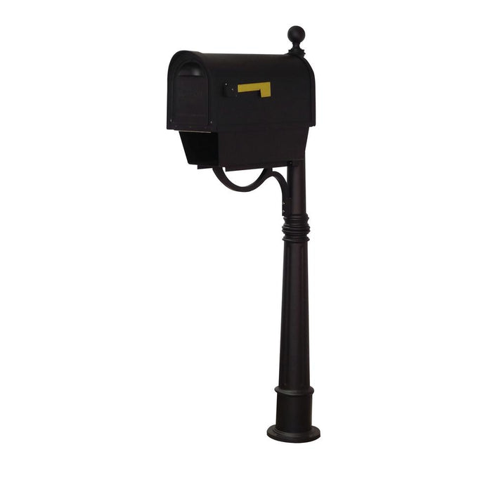 Special Lite Products || Classic Curbside Mailbox with Newspaper Tube, Locking Insert and Ashland Mailbox Post