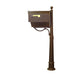 Special Lite Products || Classic Curbside Mailbox with Newspaper Tube, Locking Insert and Ashland Mailbox Post