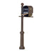 Special Lite Products || Classic Curbside Mailbox with Newspaper Tube, Locking Insert and Fresno Mailbox Post