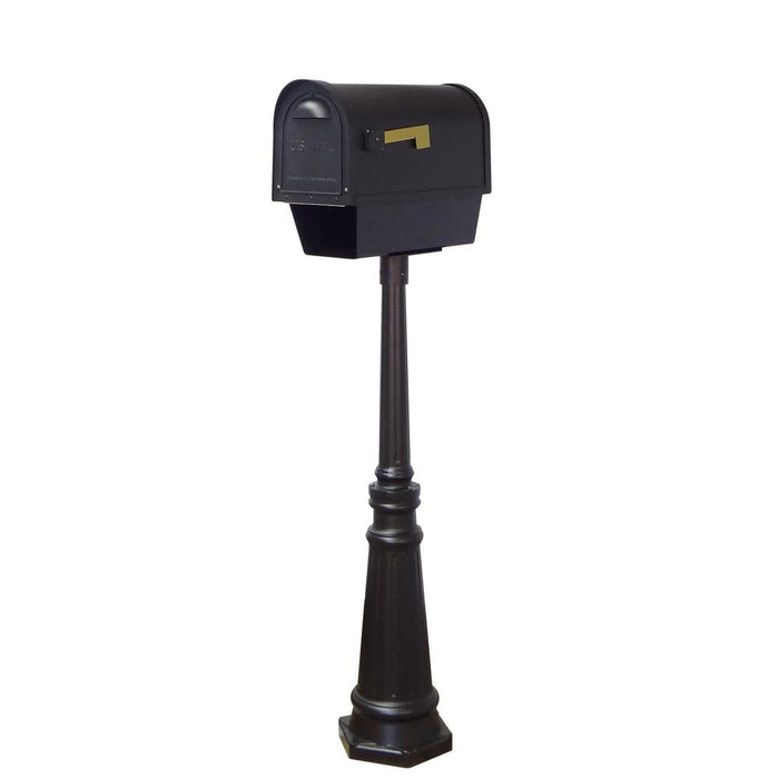 Special Lite Products || Classic Curbside Mailbox with Newspaper Tube, Locking Insert and Tacoma Mailbox Post