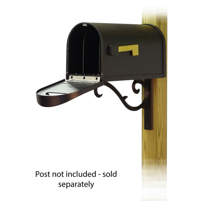 Special Lite Products || Classic Curbside Mailbox with Sorrento front single mailbox mounting bracket