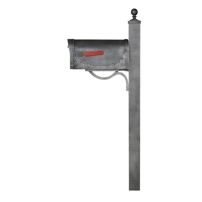 Special Lite Products || Floral Curbside Mailbox and Springfield Direct Burial Mailbox Post Smooth Square