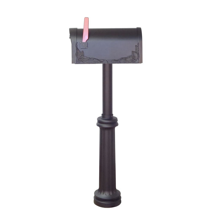 Special Lite Products || Floral Curbside Mailbox, Locking Insert and Bradford Mailbox Post