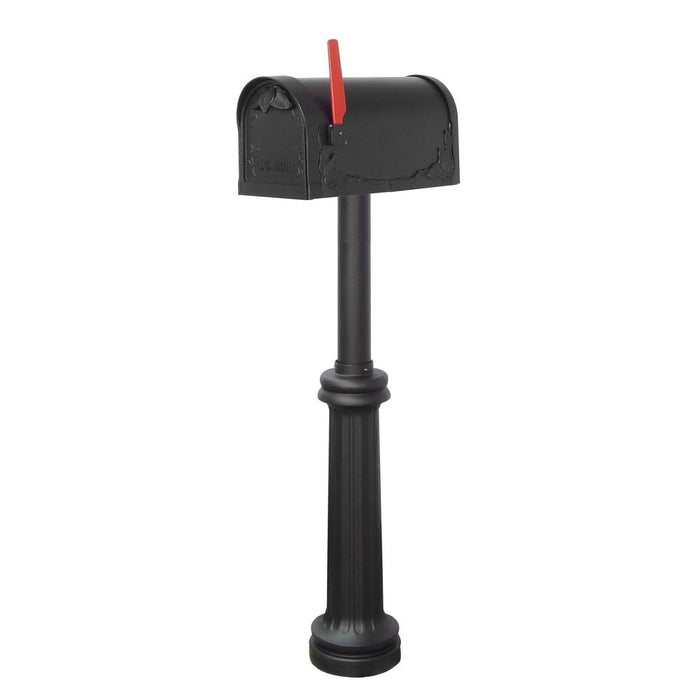 Special Lite Products || Floral Curbside Mailbox, Locking Insert and Bradford Mailbox Post