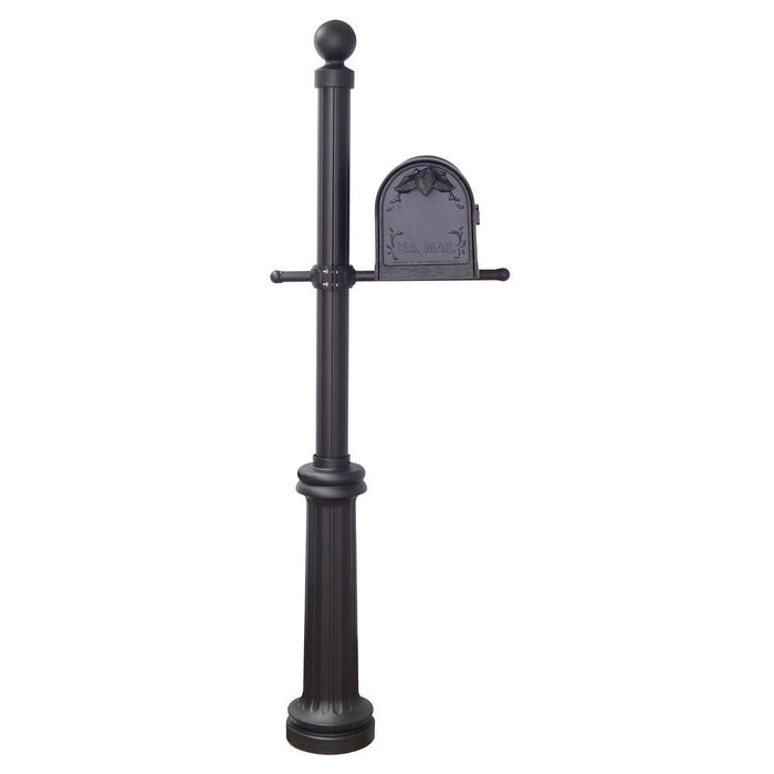 Special Lite Products || Floral Curbside Mailbox, Locking Insert and Fresno Mailbox Post