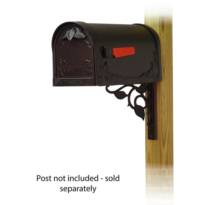 Special Lite Products || Floral Curbside Mailbox with Floral front single mailbox mounting bracket