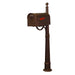 Special Lite Products || Floral Curbside Mailbox with Locking Insert and Ashland Mailbox Post