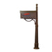 Special Lite Products || Floral Curbside Mailbox with Locking Insert and Ashland Mailbox Post