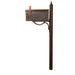 Special Lite Products || Floral Curbside Mailbox with Locking Insert and Richland Mailbox Post