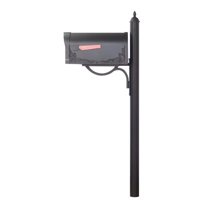 Special Lite Products || Floral Curbside Mailbox with Locking Insert and Richland Mailbox Post