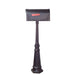 Special Lite Products || Floral Curbside Mailbox with Locking Insert and Tacoma Mailbox Post with Direct Burial Kit