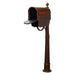 Special Lite Products || Floral Curbside Mailbox with Newspaper Tube and Ashland Mailbox Post