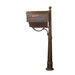 Special Lite Products || Floral Curbside Mailbox with Newspaper Tube and Ashland Mailbox Post