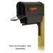 Special Lite Products || Floral Curbside Mailbox with Newspaper tube and Ashley front single mailbox mounting bracket