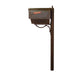 Special Lite Products || Floral Curbside Mailbox with Newspaper Tube and Richland Mailbox Post