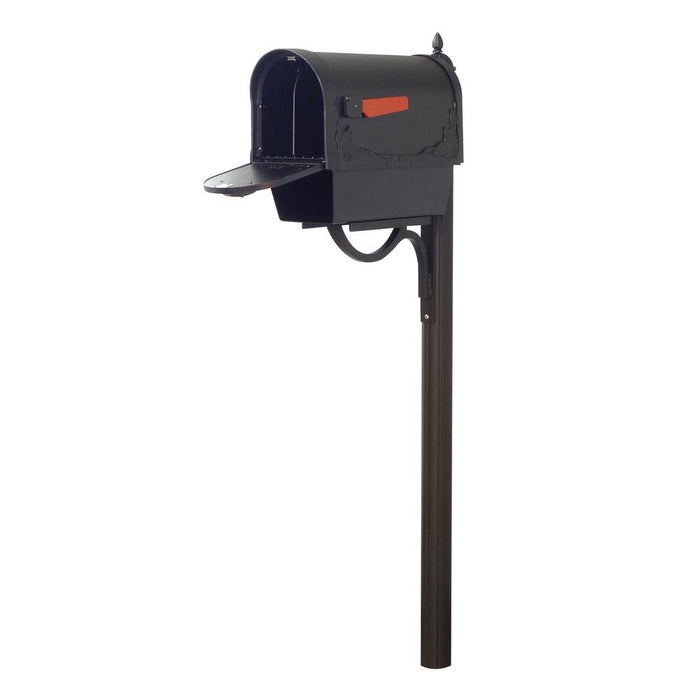 Special Lite Products || Floral Curbside Mailbox with Newspaper Tube and Richland Mailbox Post