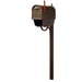 Special Lite Products || Floral Curbside Mailbox with Newspaper Tube, Locking Insert and Richland Mailbox Post