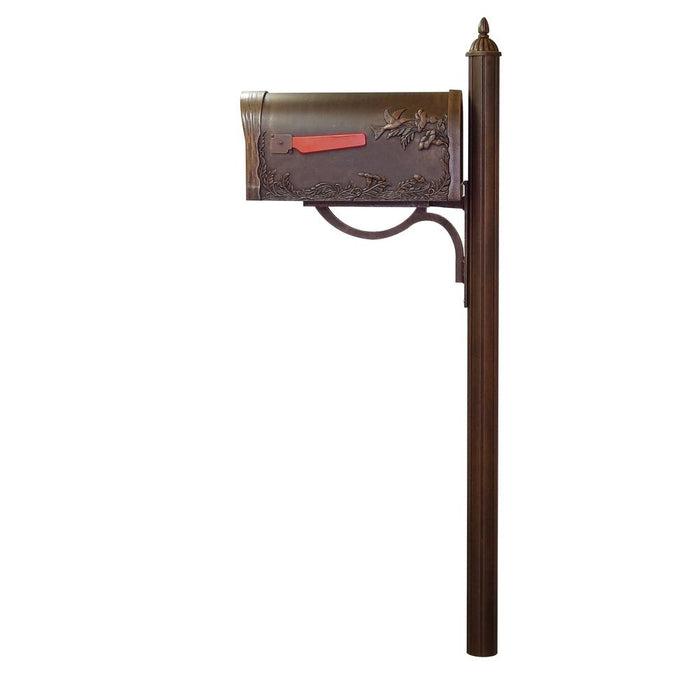 Special Lite Products || Hummingbird Curbside Mailbox with Locking Insert and Richland Mailbox Post