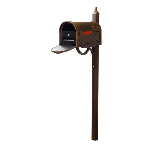 Special Lite Products || Hummingbird Curbside Mailbox with Locking Insert and Richland Mailbox Post