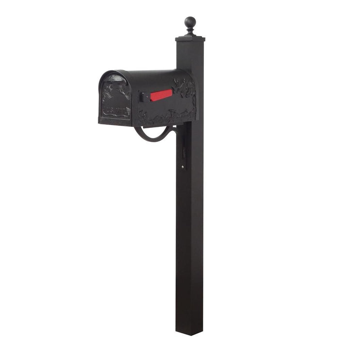 Special Lite Products || Hummingbird Curbside Mailbox with Locking Insert and Springfield Mailbox Post