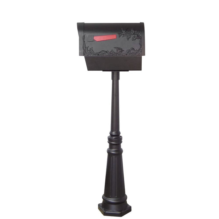 Special Lite Products || Hummingbird Curbside Mailbox with Newspaper Tube and Tacoma Mailbox Post with Direct Burial Kit