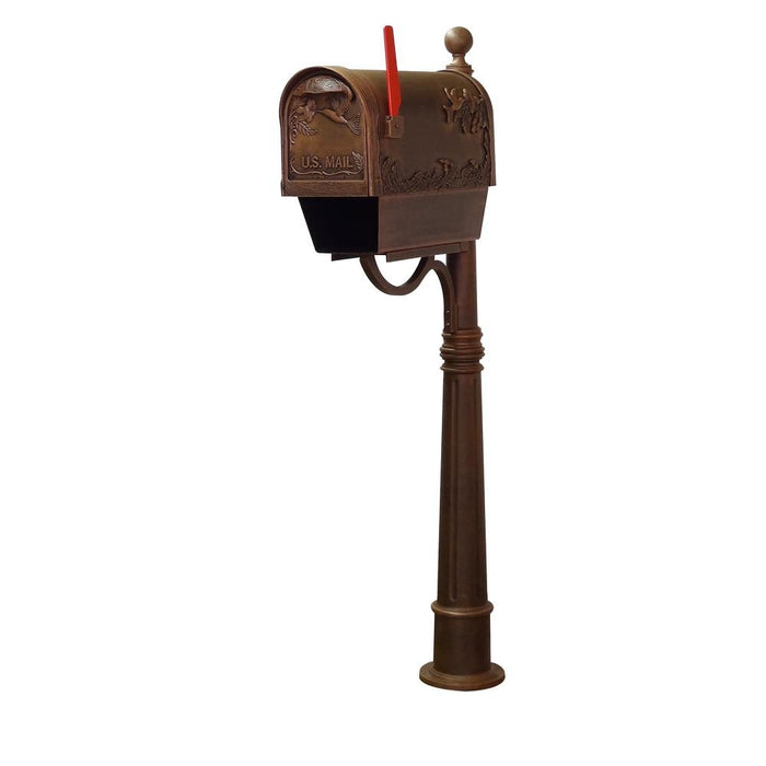 Special Lite Products || Hummingbird Curbside Mailbox with Newspaper Tube, Locking Insert and Ashland Mailbox Post