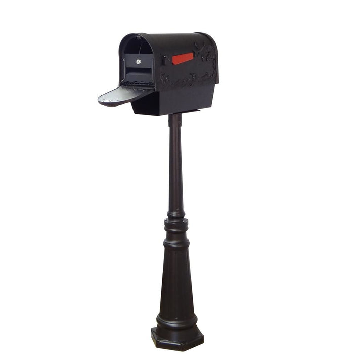 Special Lite Products || Hummingbird Curbside Mailbox with Newspaper Tube, Locking Insert and Tacoma Mailbox Post