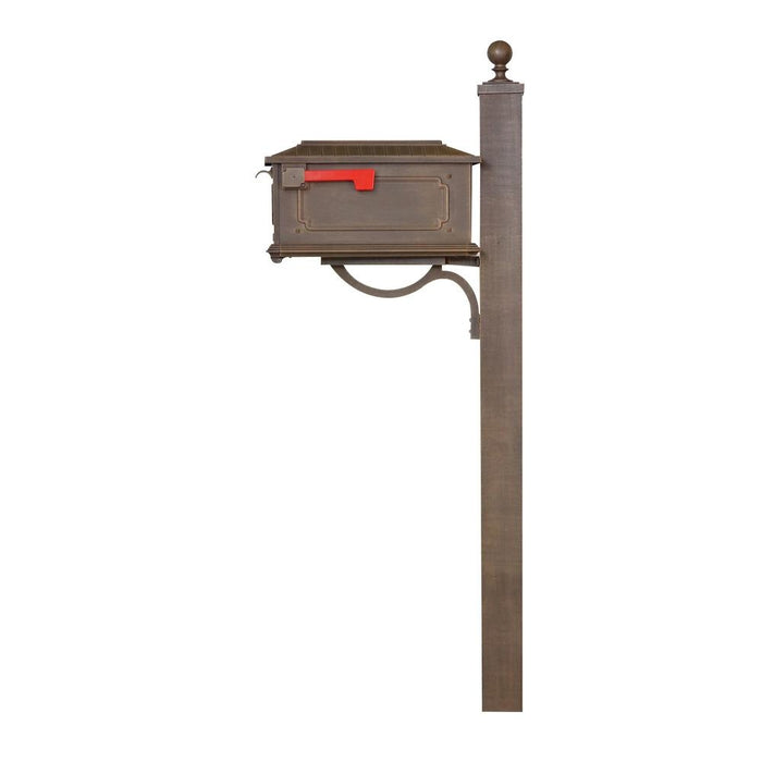 Special Lite Products || Kingston Curbside Mailbox and Springfield Direct Burial Mailbox Post Smooth Square