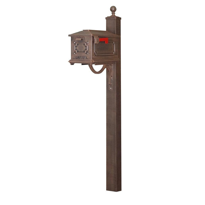 Special Lite Products || Kingston Curbside Mailbox and Springfield Direct Burial Mailbox Post Smooth Square