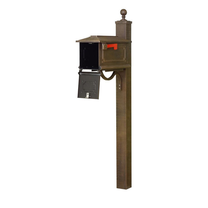 Special Lite Products || Kingston Curbside Mailbox and Springfield Direct Burial Mailbox Post Smooth Square