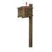 Special Lite Products || Kingston Curbside Mailbox and Wellington Direct Burial Mailbox Post Smooth Square, Copper