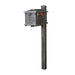 Special Lite Products || Kingston Curbside Mailbox and Wellington Direct Burial Mailbox Post Smooth Square, Swedish Silver