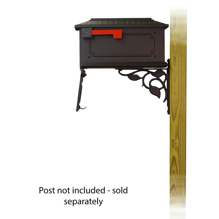 Special Lite Products || Kingston Curbside Mailbox with Floral front single mailbox mounting bracket