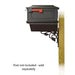 Special Lite Products || Kingston Curbside Mailbox with Newspaper tube and Floral front single mailbox mounting bracket