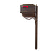 Special Lite Products || Kingston Curbside Mailbox with Newspaper Tube and Richland Mailbox Post