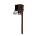 Special Lite Products || Kingston Curbside Mailbox with Newspaper Tube and Richland Mailbox Post