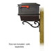 Special Lite Products || Kingston Curbside Mailbox with Newspaper tube and Sorrento front single mailbox mounting bracket