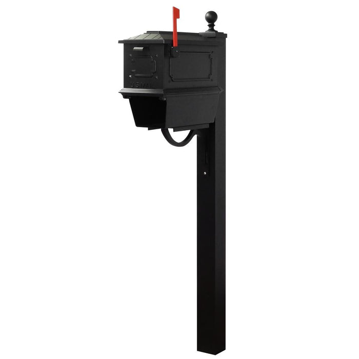 Special Lite Products || Kingston Curbside Mailbox with Newspaper Tube and Springfield Mailbox Post