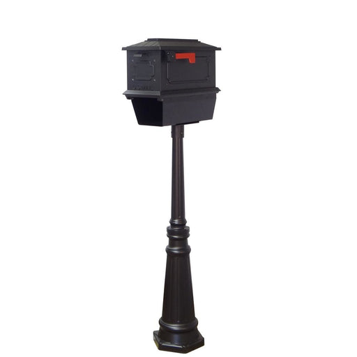 Special Lite Products || Kingston Curbside Mailbox with Newspaper Tube and Tacoma Mailbox Post with Direct Burial Kit