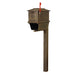 Special Lite Products || Kingtson Curbside Mailbox with Newspaper Tube and Springfield Mailbox Post, Copper