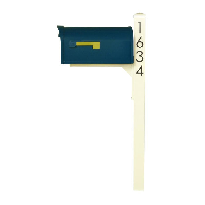 Special Lite Products || Mid Modern Dylan Curbside Mailbox and Post, Blue